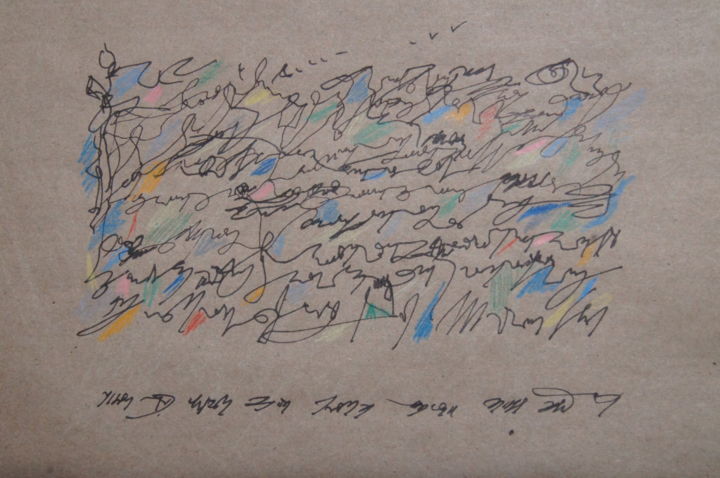 Dessin intitulée "Light Wind Under Mo…" par Lina Stern, Œuvre d'art originale, Encre