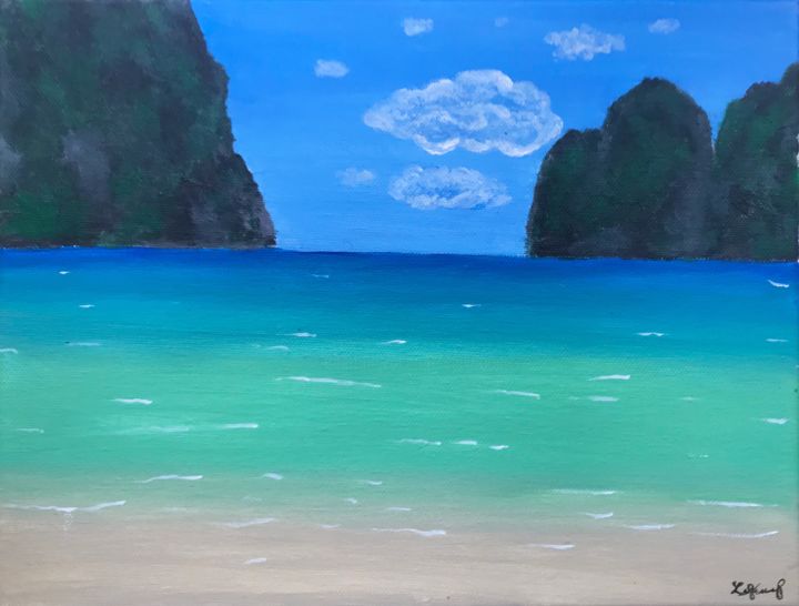 Painting titled "La Thaïlande" by Sunwoo Ji, Original Artwork, Acrylic