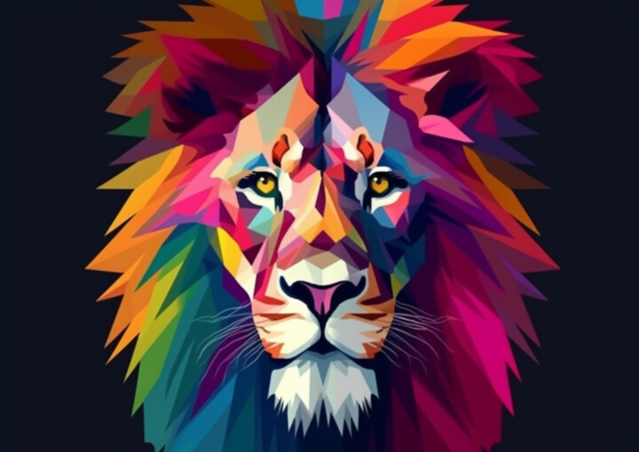 Arts numériques intitulée "LOUISON LION" par Suny, Œuvre d'art originale, Travail numérique 2D
