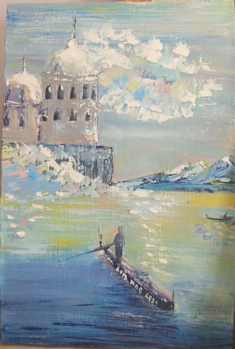Картина под названием "Венеция" - Anna.Mag, Подлинное произведение искусства, Масло