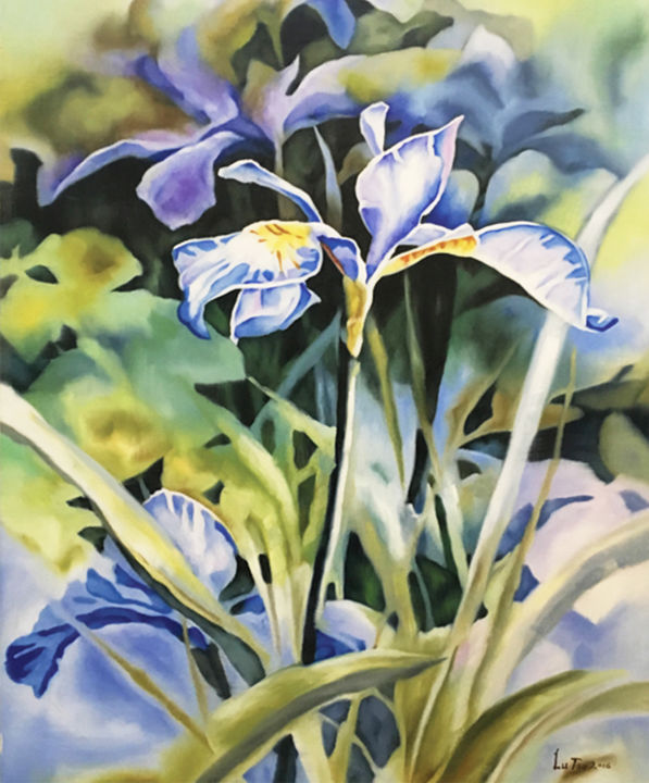 Peinture intitulée "Afternoon in Iris G…" par Super Tangerine, Œuvre d'art originale, Huile