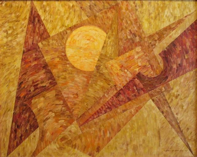 Peinture intitulée "Composition 211  Ор…" par Dmitri Malenki, Œuvre d'art originale, Huile