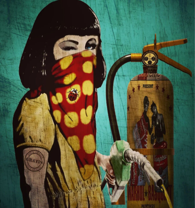 Digital Arts titled "Free Fuel" by Supreme Goonz, Original Artwork, Digital Collage