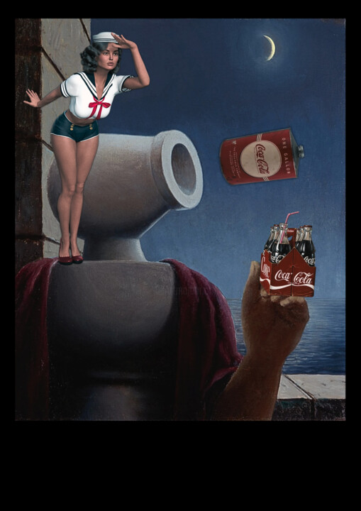 Collages titled "Coca-cola cannon" by Supreme Goonz, Original Artwork, Digital Collage