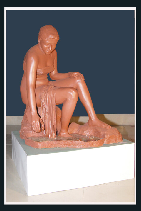 Sculpture intitulée "Oleti [For sale in…" par Supriya Shinde, Œuvre d'art originale, Métaux