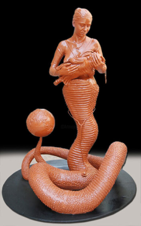 「Earth Balance [For…」というタイトルの彫刻 Supriya Shindeによって, オリジナルのアートワーク, 金属