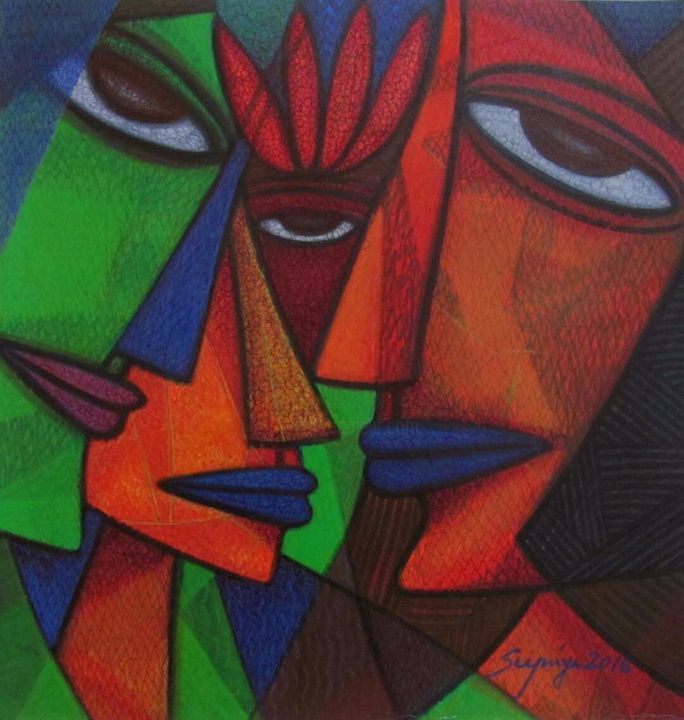 Peinture intitulée "N E E D S" par Supriyo Sahoo, Œuvre d'art originale, Acrylique