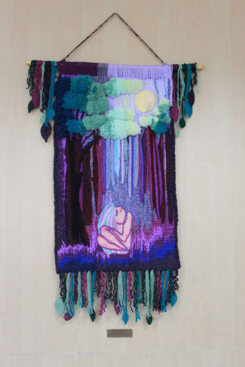 Art textile intitulée "МОЙ ЛЕС" par Viktoriia Mironova, Œuvre d'art originale, Tapisserie