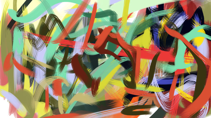 Digitale Kunst getiteld "abstract-portrait.j…" door Andrei Surdu, Origineel Kunstwerk, Digitaal Schilderwerk
