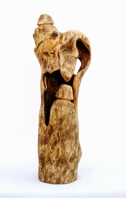 Sculpture titled "Totem" by Suresh Pant, Original Artwork, Wood