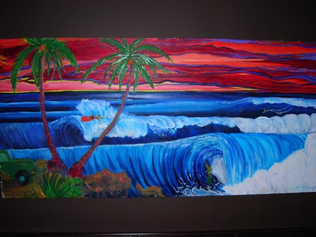 Pintura intitulada "Surf Trip" por Paul Trammell, Obras de arte originais