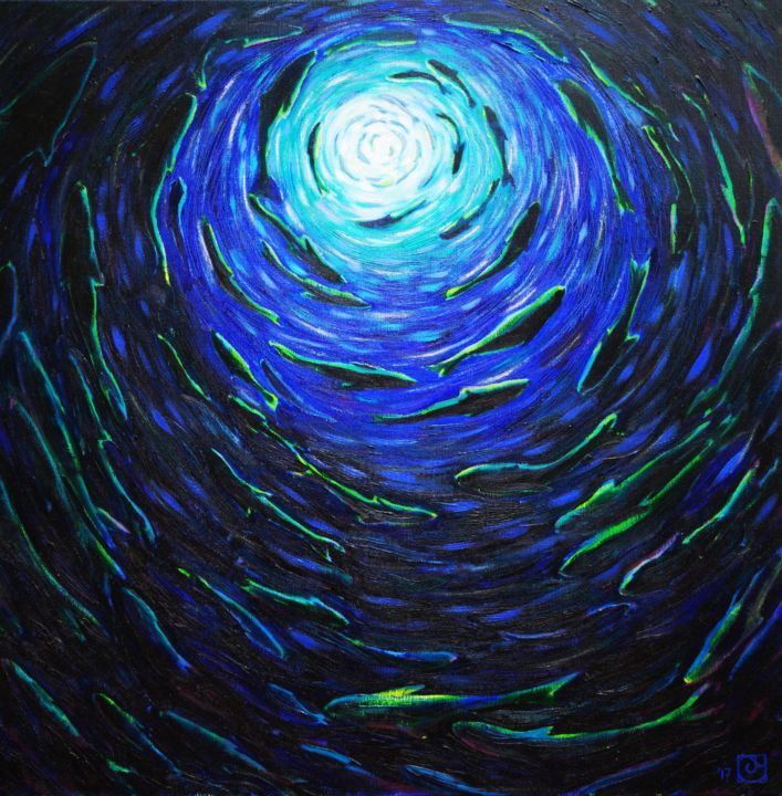 Pintura titulada "Oxygen III" por Karlijn Surminski, Obra de arte original, Oleo Montado en Bastidor standard