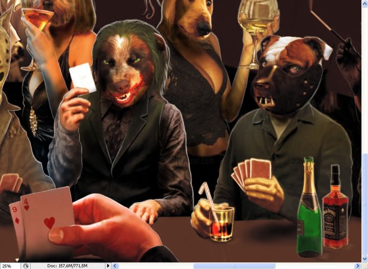 Arts numériques intitulée "Creepy poker2.jpg" par Surmulot Rattus Norvegicus, Œuvre d'art originale
