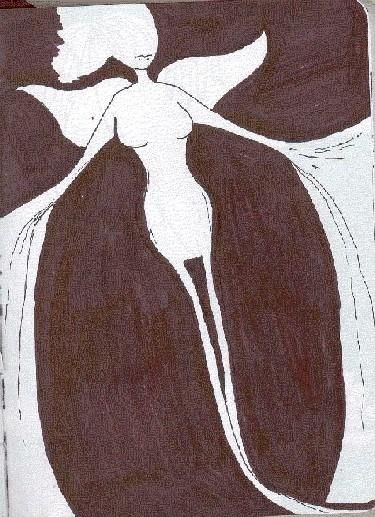 Картина под названием "wings" - Jasmine Maddock, Подлинное произведение искусства, Масло