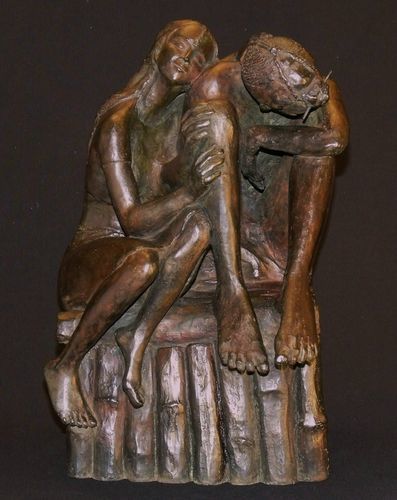 Sculpture titled "Réconfort" by Nathalie Sury, Original Artwork