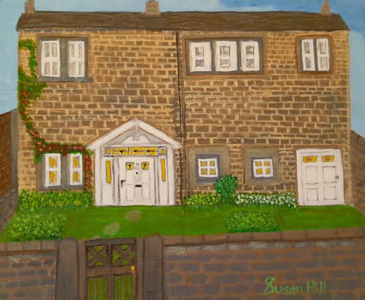 Painting titled "Clattergate Cottage…" by Susan Damonsing, Original Artwork