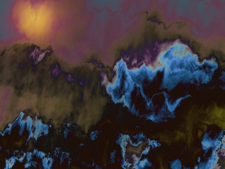 Digitale Kunst mit dem Titel "Alps 1" von Susan Graves-Walker, Original-Kunstwerk