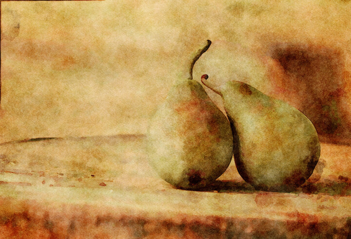 Digital Arts titled "Quite the Pear" by Susan Maxwell Schmidt, Original Artwork, Digital Painting