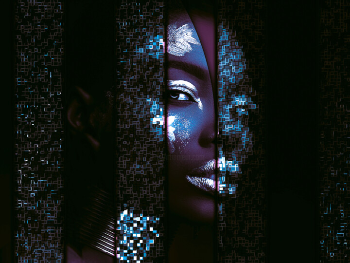 Digitale Kunst mit dem Titel "The Mystic" von Susan Maxwell Schmidt, Original-Kunstwerk, Fotomontage