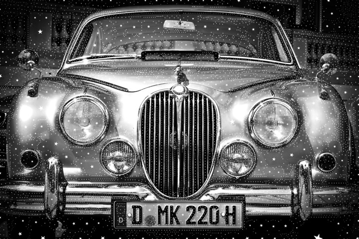 Fotografie getiteld "1967 Jaguar Mark 2…" door Susan Maxwell Schmidt, Origineel Kunstwerk, Gemanipuleerde fotografie