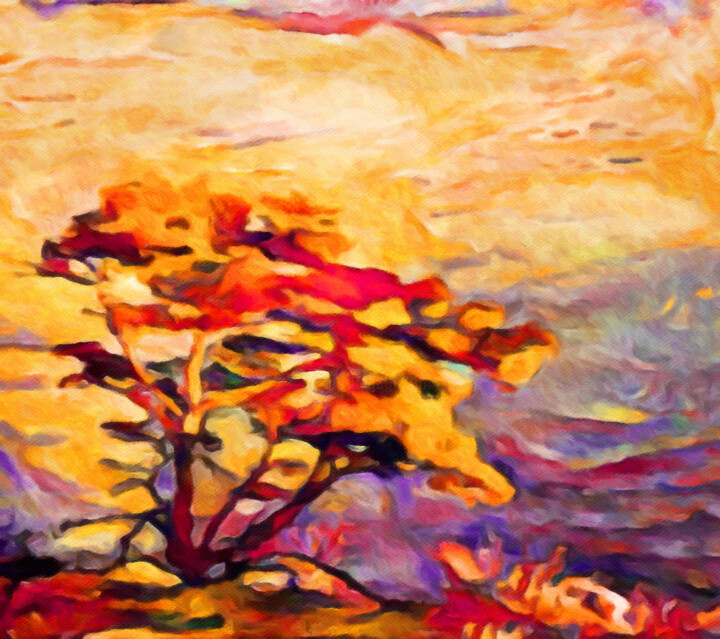 Artes digitais intitulada "Warm Colors of Autu…" por Susan Maxwell Schmidt, Obras de arte originais, Pintura digital