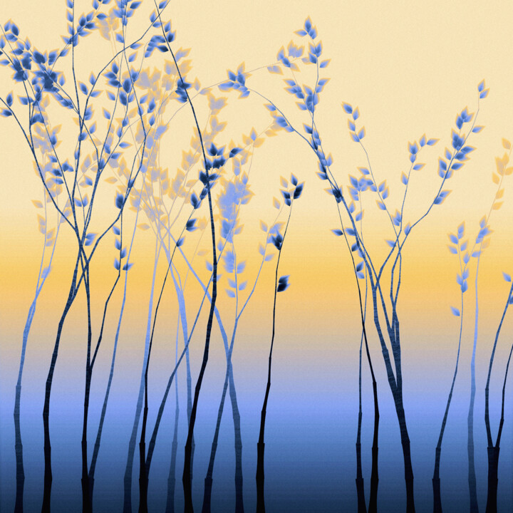 Digital Arts με τίτλο "Spring Aspen" από Susan Maxwell Schmidt, Αυθεντικά έργα τέχνης, Ψηφιακή ζωγραφική