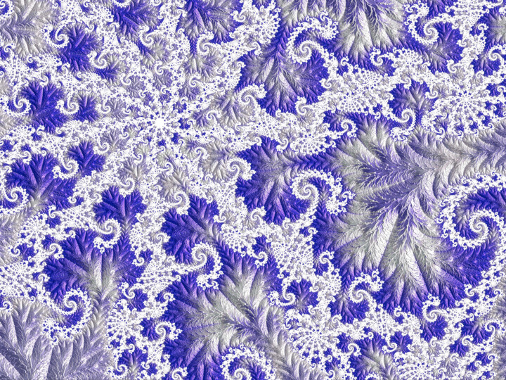Arte digitale intitolato "Fractal Snow" da Susan Maxwell Schmidt, Opera d'arte originale, Lavoro digitale 2D