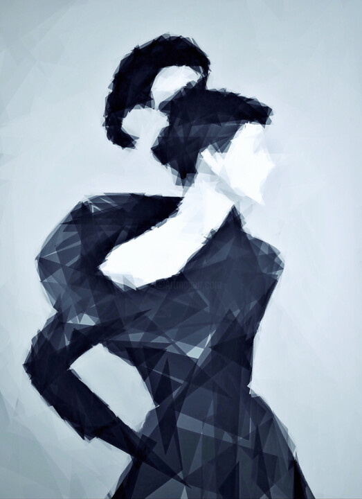Digitale Kunst getiteld "Schiaparelli Chic I…" door Susan Maxwell Schmidt, Origineel Kunstwerk, Digitaal Schilderwerk