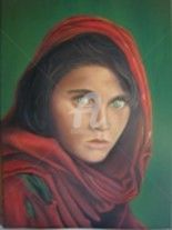 Pintura titulada "50x35_Afgana_Oleo_(…" por Susana Carusso-Toselli, Obra de arte original