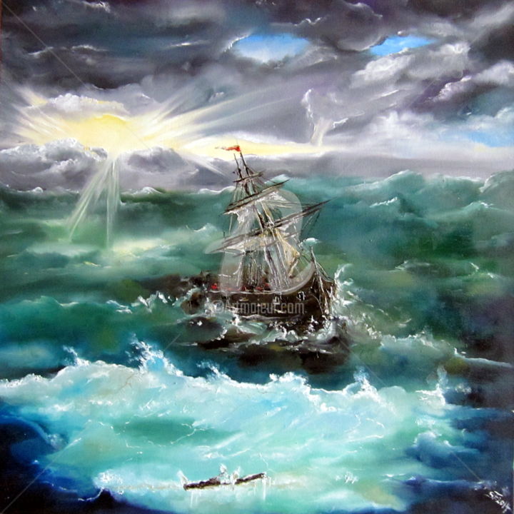 Peinture intitulée "Going Home" par Susanart, Œuvre d'art originale, Huile