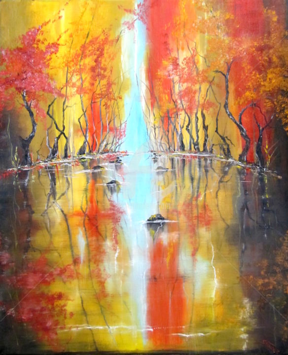 Peinture intitulée "AutumnColors" par Susanart, Œuvre d'art originale, Huile