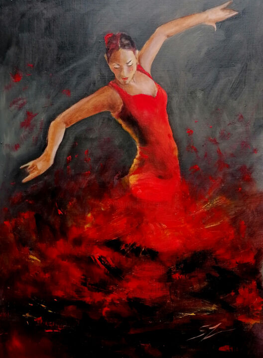 Pittura intitolato "Passion for Dance" da Susana Zarate, Opera d'arte originale, Olio