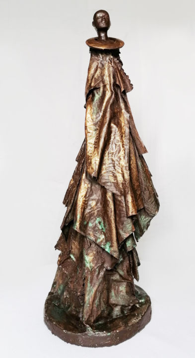 Sculpture titled "Maasai" by Susana Zarate, Original Art, Cement