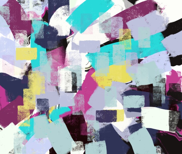 Digitale Kunst mit dem Titel "Colorful abstract a…" von Susanna Schorr, Original-Kunstwerk, Digitale Malerei
