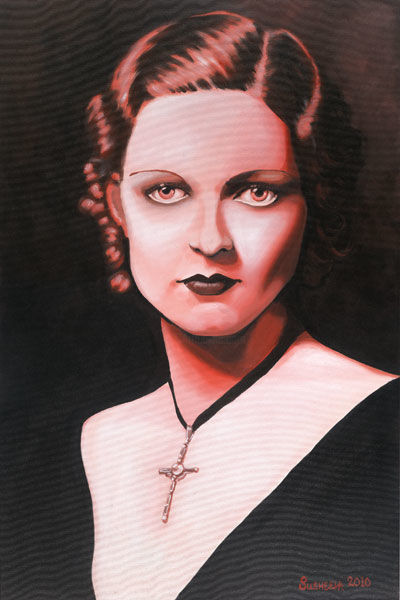 Peinture intitulée "Dorothy Flood" par Susheela, Œuvre d'art originale, Huile