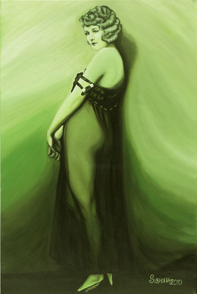 Peinture intitulée "unknown Ziegfeld gi…" par Susheela, Œuvre d'art originale