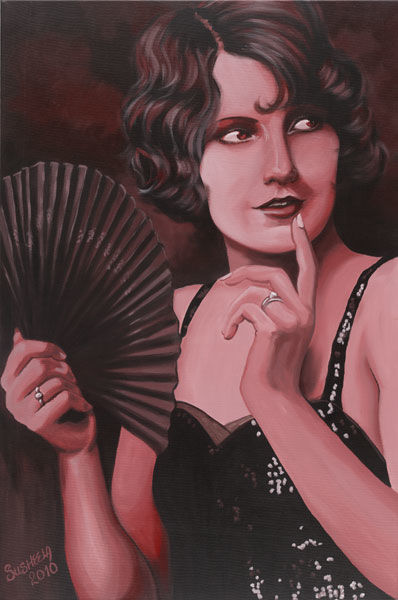 Schilderij getiteld "Ruby Stevens (Barba…" door Susheela, Origineel Kunstwerk, Olie
