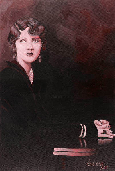 Schilderij getiteld "Susan Fleming (Marx)" door Susheela, Origineel Kunstwerk, Olie