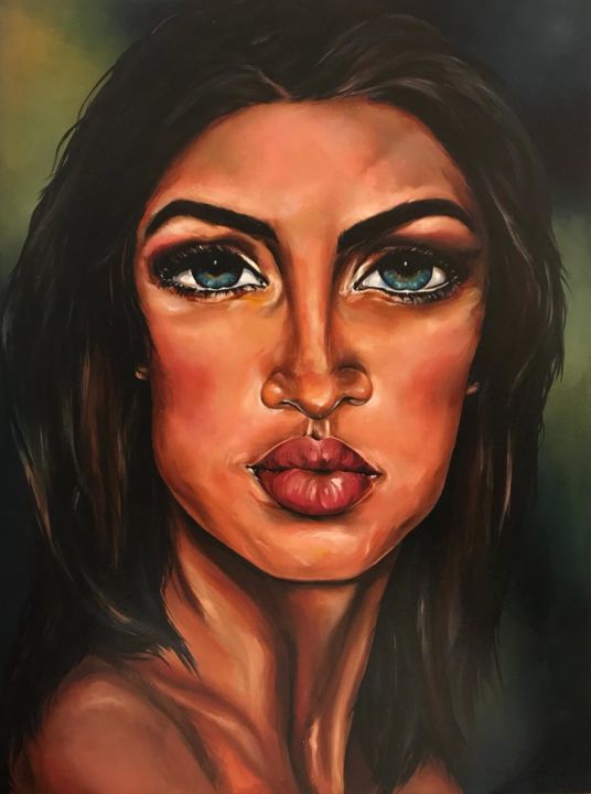 Painting titled "The beauty" by Soha, Original Artwork, Oil