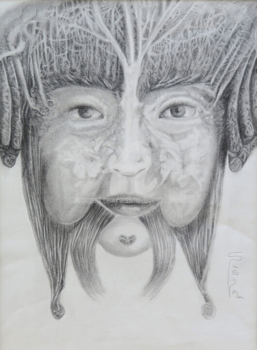 Dessin intitulée "Artesis" par Sushma Legendre Mcintosh, Œuvre d'art originale, Crayon