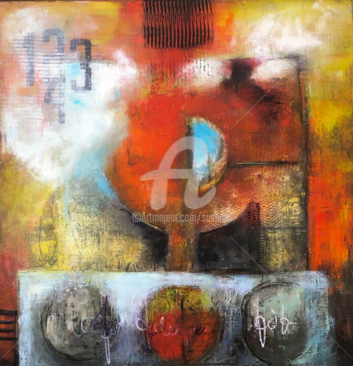 Peinture intitulée "Les Coulisses du Mo…" par Sushma Legendre Mcintosh, Œuvre d'art originale, Huile
