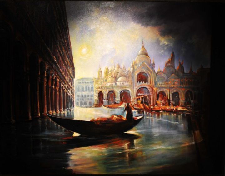 Pittura intitolato "Venecia" da Suso C. Ben, Opera d'arte originale, Olio