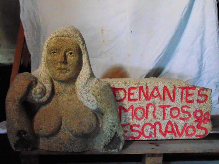 Sculpture intitulée "Denantes Mortos que…" par Susoescultordapedra, Œuvre d'art originale, Pierre
