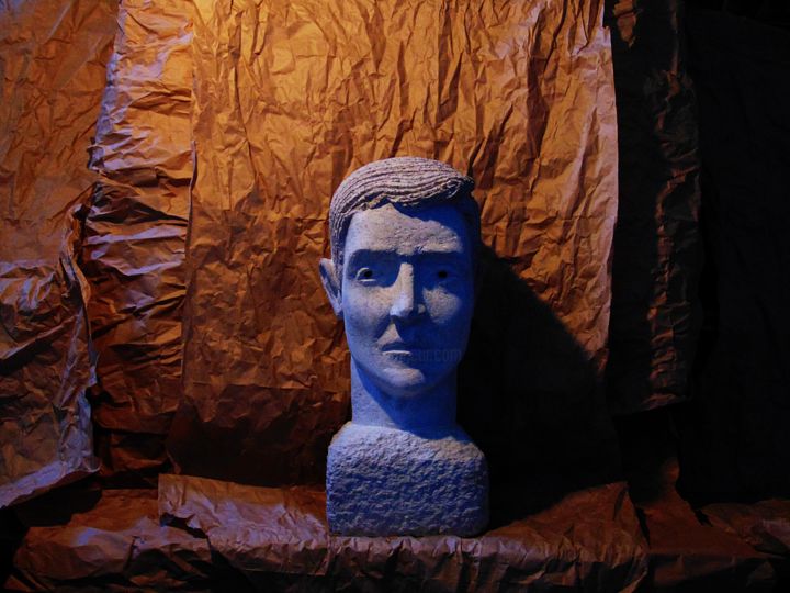 Sculpture titled "Jovem Republicano" by Susoescultordapedra, Original Artwork, Stone