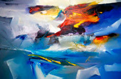"Sea Dream in Blue" başlıklı Tablo Suthirak Chantragun tarafından, Orijinal sanat