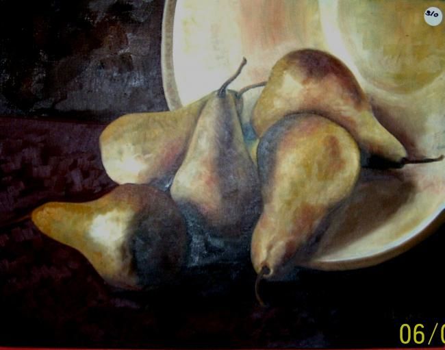 Peinture intitulée "Pears" par Deardre Harmse, Œuvre d'art originale