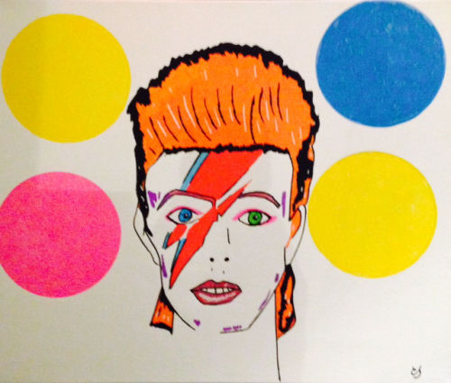 「BOWIE」というタイトルの絵画 Babethによって, オリジナルのアートワーク