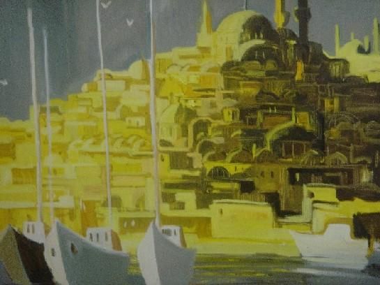 Painting titled "Golden Stambul" by Alexandra Suvorova, Original Artwork