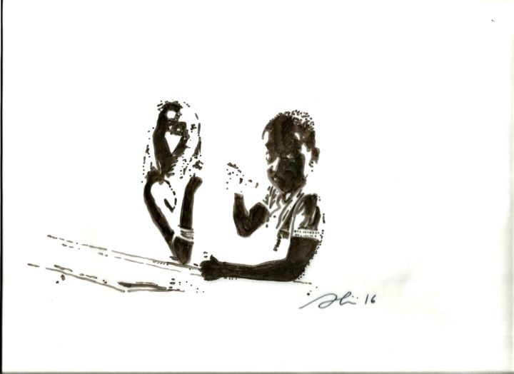 Disegno intitolato "Memória 33" da Suzana Henriqueta, Opera d'arte originale, Biro