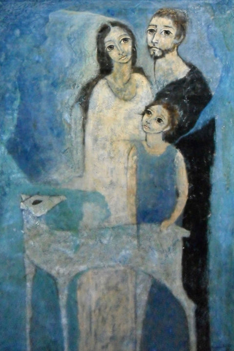 Pintura intitulada "familia-villela-01.…" por Suzanna Villela, Obras de arte originais, Óleo
